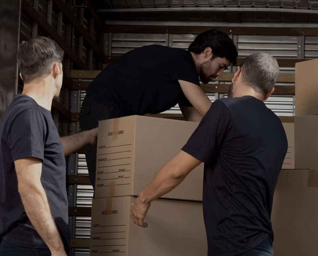 équipe déménageurs